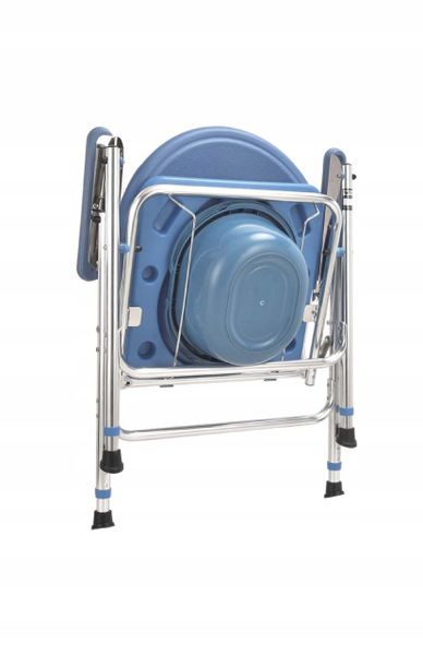 Krzesło toaletowe tapicerowane składane toaleta WC zdjęcie 7