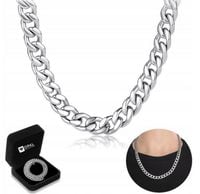 ŁAŃCUSZEK Srebrny Męski Pancerka DIAMENTOWANY WŁOSKI Łańcuch + GRATIS