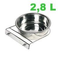 PANAMA PET Miska metalowa nierdzewna przykręcana dla psa 2,8L