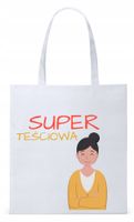 Dla Teściowej Mamy Prezent Torba Eco Biała Shopper Z Nadrukiem Ze Zdjęciem