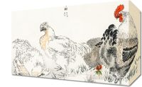 Obraz 30x20cm Domestic Fowl, Kashu Japoński Vintage do Salonu