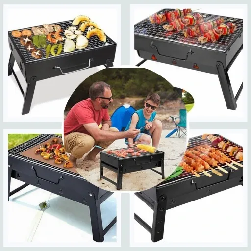 SKŁADANY PRZENOŚNY GRILL TURYSTYCZNY + LATARKA zdjęcie 12