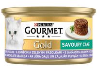 Pyszna karma dla kota Gourmet z jagnięciną, zieloną fasolą i witaminami 85g