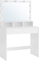 Toaletka kosmetyczna lustro żarówki LED 80cm biała