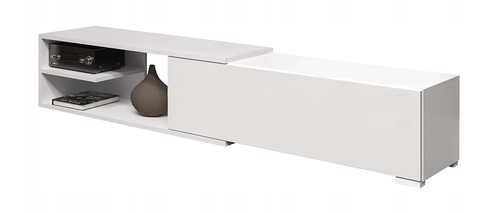 ROZSUWANA szafka rtv do salonu stojąca uniwersalna biała na Arena.pl