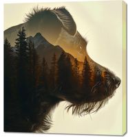 Obraz 90x100cm Psi Duch Lasu