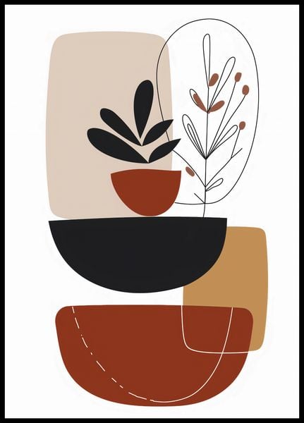 Plakat 64x90cm Botaniczna Abstrakcja zdjęcie 2