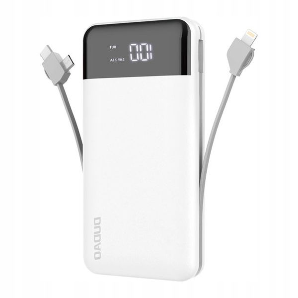 DUDAO POWERBANK 20000mAh DUŻA POJEMNOŚĆ + KABEL USB C LIGHTNING MICRO USB zdjęcie 2