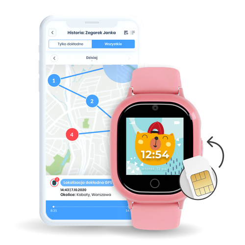 Smartwatch dla dziecka LOKALIZACJA GPS Locon Watch Lite PL aplikacja na Arena.pl