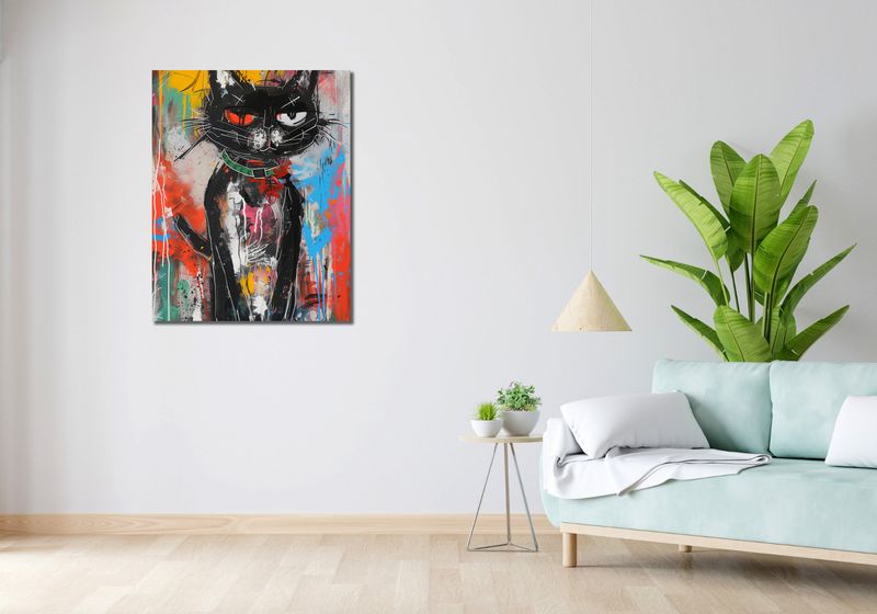 Obraz 70x90cm Gburowaty Kiciak zdjęcie 2