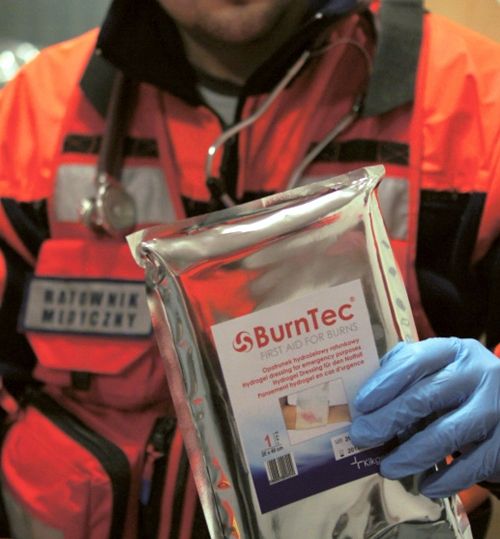 OPATRUNEK HYDROŻELOWY na oparzenia RATUNKOWY Kikgel BurnTec 12cmx12 cm 1szt zdjęcie 3