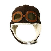 Czapka pilotka dla dzieci - brązowa