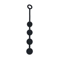 Round Silicone Anal Balls - L - 40Mm - Black