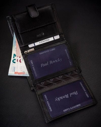 portfel męski wyposażony w system rfid wykonany ze na Arena.pl