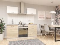 Zestaw mebli kuchennych Oslo TANIE Białe Sonoma