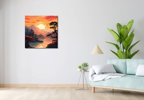 Obraz 70x70cm Złoty Zachód na Arena.pl