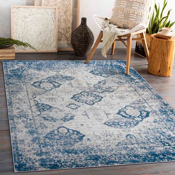 RUG/LU/ARLEN/ROSETTE2/BEIGE+BLUE/160x220 zdjęcie 4