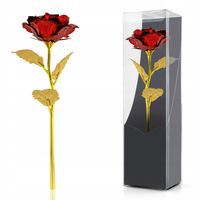 ZŁOTA RÓŻA W PUDEŁKU PREZENT NA DZIEŃ MATKI dla MAMY KOBIETY