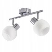 Lampa sufitowa Candellux ANDRUS srebrna klasyczna białe klosze
