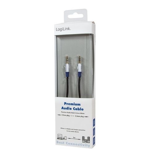 Kabel audio premium 3,5mm męski, 3m na Arena.pl