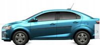 Chevrolet Aveo 12-19 Listwy CZARNE Boczne Drzwi