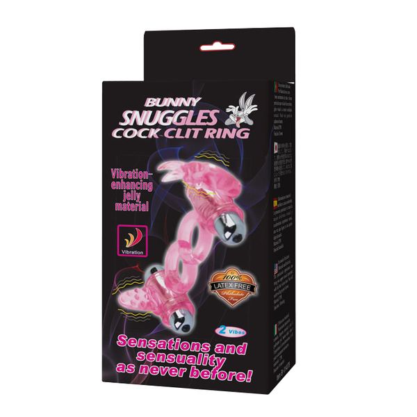 BAILE   BUNNY SNUGGLES COCK CLIT RING, 10 vibration functions zdjęcie 7