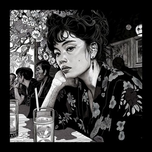 Plakat 20x20cm Czarne Kimono na Arena.pl