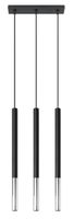 Wisząca LAMPA kaskada SL.0886 metalowa OPRAWA tuby ZWIS na listwie czarny chrom
