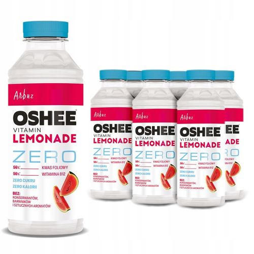 6x OSHEE ZERO Vitamin Lemonade arbuz z witaminami bez cukru 555 ml na Arena.pl