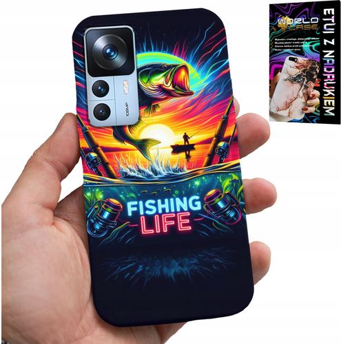 ETUI DO XIAOMI 12T / 12T PRO - WZORY WĘDKARSKIE RYBY POŁÓW WĘDKA PLECKI na Arena.pl