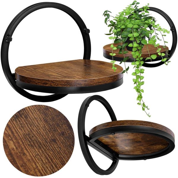 Kwietnik metalowy ścienny czarny Ebro Rustic loft zdjęcie 1