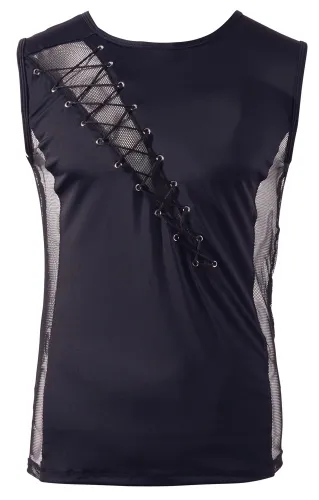 svenjoyment męski bezrękawnik czarny m z sznurowaniem i d-ringami na Arena.pl