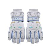 RN-009 rękawiczki narciarskie ocieplone szare 16-21cm 6-8 lat