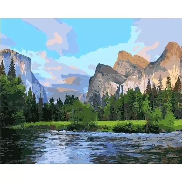 Malowanie po numerach - 40x50cm Park narodowy zdjęcie 1