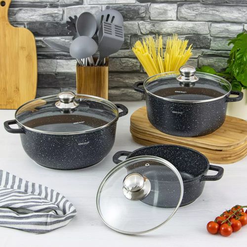 zestaw garnków marmurowych kinghoff kh-1606 na Arena.pl