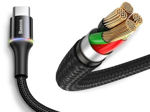 Baseus Kabel Halo Data USB - USB-C Type C 3A 1m black na Arena.pl