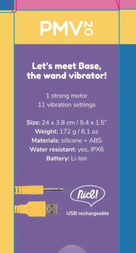 base wand vibrator kolorowy model z 11 trybami wibracji usb na Arena.pl
