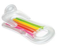 Materac dmuchany fotel z oparciem 160x85 cm INTEX 58802 biały