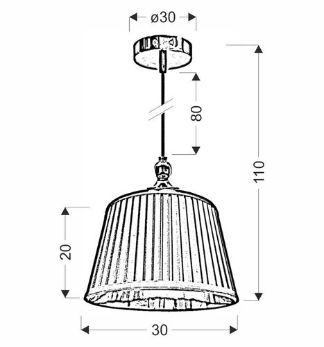 Amore zwis 1x60W E27 stożek czarny na Arena.pl
