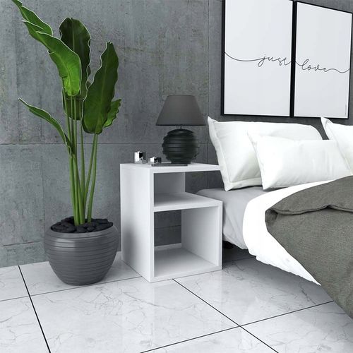 SZAFKA NOCNA STOLIK BEZ SZUFLADY SYPIALNIA BIAŁA na Arena.pl