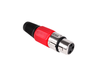 WTY0055B Wtyk mikrofonowy zenski czerwony