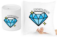 Dla Szachisty Zestaw Poduszka + Skarbonka Prezent Z Nadrukiem Ze Zdjęciem