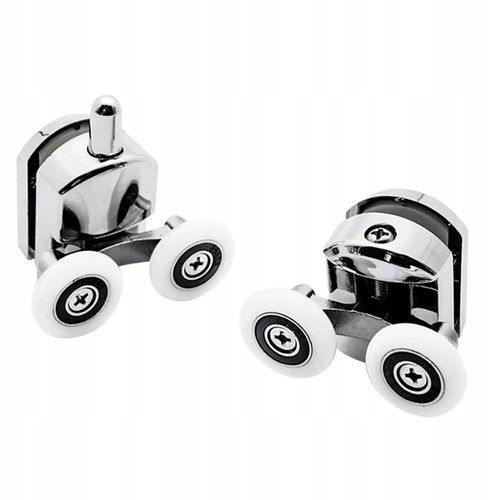 Rolki Kółka Do Kabiny Prysznicowej Komplet Rolek Kabin Prysznicowych Chrom na Arena.pl