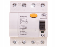 WYŁĄCZNIK RÓŻNICOWOPRĄDOWY 4P 100A AC 30mA KANLUX IDEAL KRD6-4/100/30 23197
