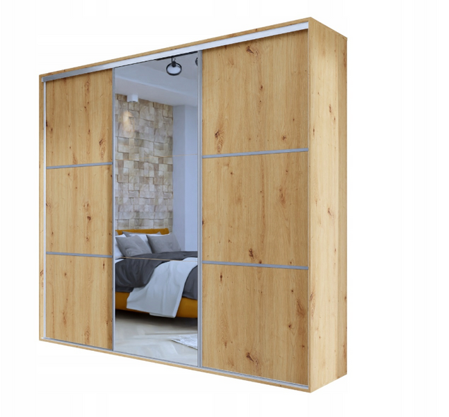 Wysoka Szafa Przesuwna 275cm  Artisan Lustro Maxi h-245 cm zdjęcie 1