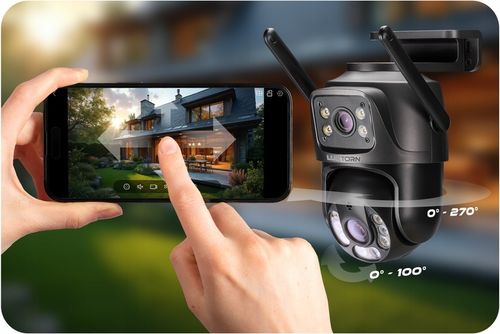 Kamera Zewnętrzna Obrotowa 2 OBIEKTYWY WIFI 2x3MPx LUXTORN ICS33DL-30V1 6MP na Arena.pl