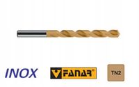 FANAR Wiertło do stali nierdzewnej INOX 6,0 mm kobaltowe HSS-E TiN - 10 szt