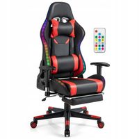 Fotel gamingowy Costway CB10483 czarno-czerwony