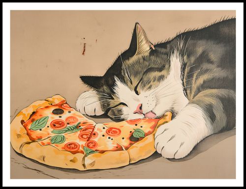 Plakat 100x75cm Pizza Dla Kota na Arena.pl