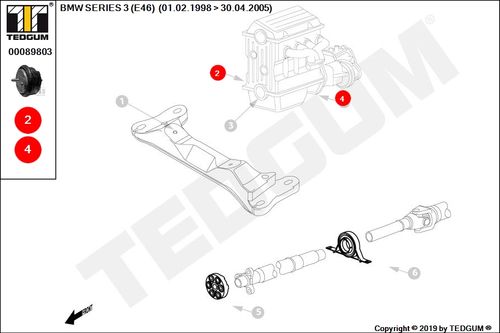 BMW 3 E46 PODUSZKA SILNIKA 325-33- 00-05 na Arena.pl